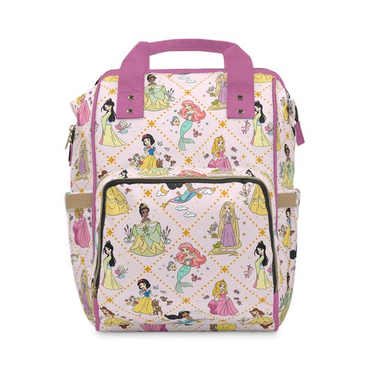 Discover Disney Princess Diaper Bag Disney Baby Backpack, Rapunzel Baby Gift, Travel Bag for Moms, Magical Baby Shower Gift, Cute Princess Tote