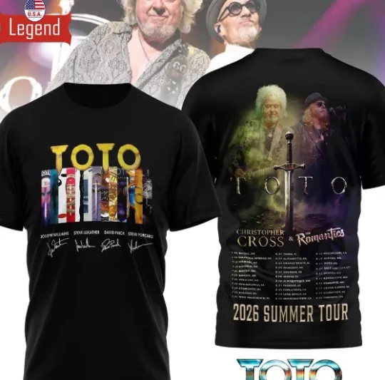 Discover Toto 2026 Summer Tour Two Sided Shirt