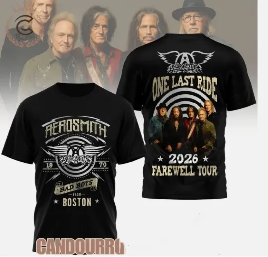 Discover Aerosmith 2026 Farewell Tour 2026 3D 3D T-Shirt