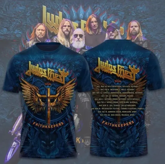 Discover Judas Priest Faithkeepers European Tour 2026 3D T-Shirt