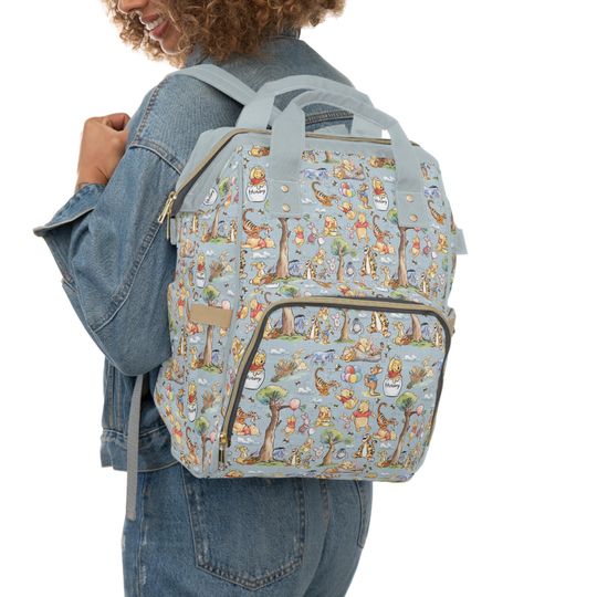 Discover Winnie the Pooh Diaper Bag  Hundred Acre Wood Baby Backpack  Classic Pooh Bear Nursery Bag