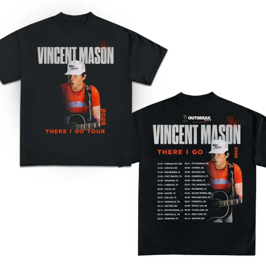 Discover Vincent Mason There I Go Tour 2026 Unisex T-shirt