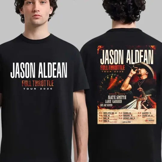 Discover Jason Aldean Full Throttle Tour 2026 Fan gifts Concert Unisex T Shirt