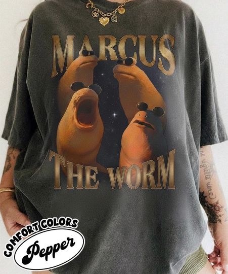 Discover Marcus The Worm Bootleg Shirt, Funny Retro Marcus Worm Shirt, Funny Brain Rot Tee, Streamers Meme Gen Z Shirt, Marcus Worm Meme Tee
