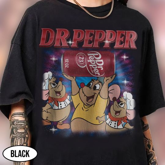 Gus Gus Dr Pepper Bootleg Shirt, Disney Gus Gus Dr Pepper Shirt, Funny Disney Dr Pepper Graphic Shirt, Cinde Friends Soda Lover Tee