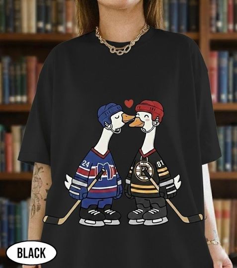 Discover Heated Rivalry Goose Shirt, Silly Goose Hollander & Rozanov Tee, Funny Hollanov Hockey Romance Shirt, LGBTQ Movie Lovers Shirt