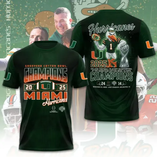2026 Miami Hurricane Football 3D Shirt