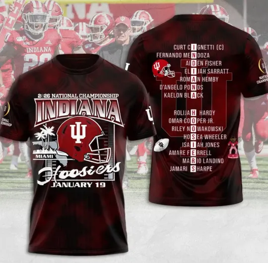 Discover Indiana1 Hoosieer 3D T-Shirt Fullsize Xs-5Xl Special Gift For Fans
