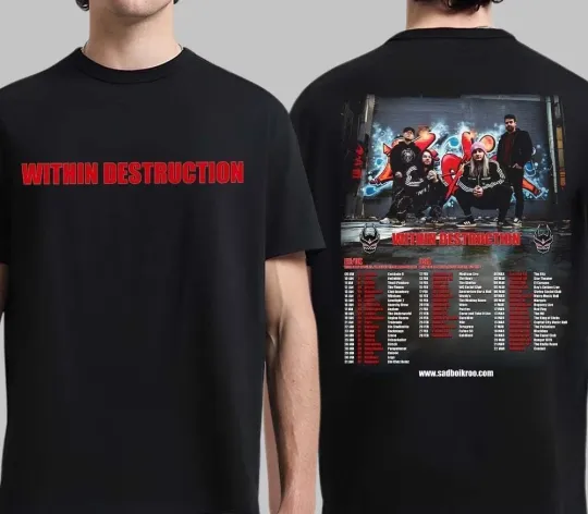 Discover New Within Destruction 2026 World Tour Europe UK And USA-2 Sides Shirt