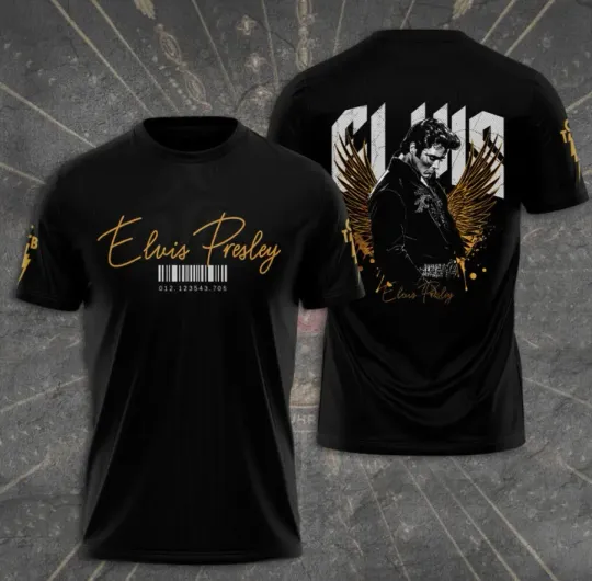 Discover Elvi-S Presle1Y King Of Rock And Roll 3D T-Shirt Fullsize Xs-5Xl