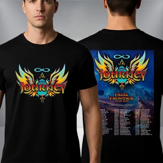 Discover Journey Band Final Frontier Tour 2026 Schedule Tour Dates Unisex T-shirt