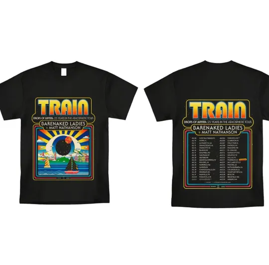 Discover Train 2026 Tour 'Drops Of Jupiter: 25 Years In The Atmosphere T-shirt