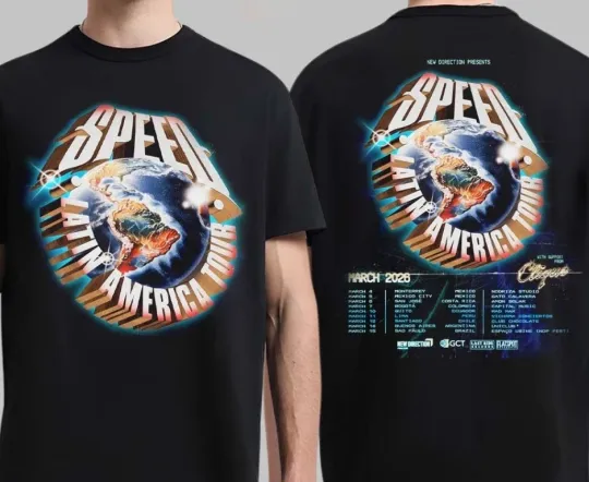 Discover Speed Latin America Tour 2026 Schedule City Dates tshirt