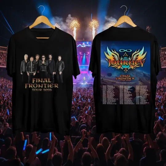 Discover Vintage Journney Band Final Frontiier Tour 2026 T-shirt