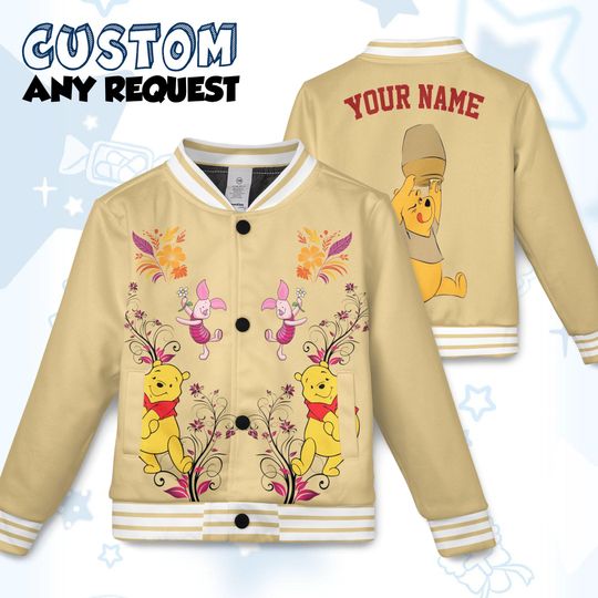 Discover Disney Winnie The Pooh Honey Hundred Acre Woods Bomber Jacket, Pooh And Friend Honey Bomber Jacket, Disney Family Matching Outfit