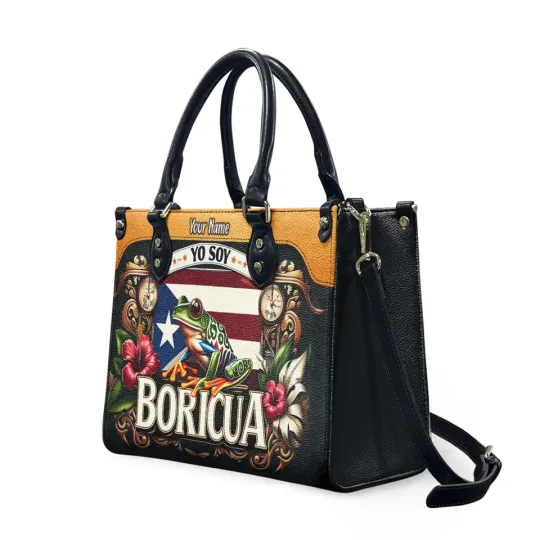 Boricua Leather Handbag, Women Leather Bag, Women Bag