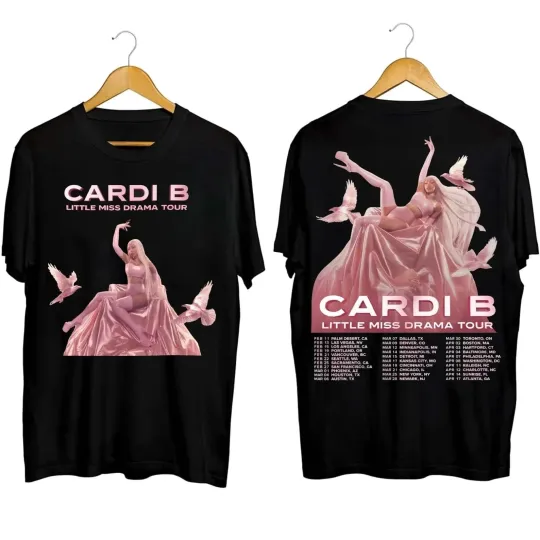 Discover Cardi B Little Miss Drama Tour 2026 Shirt, Cardi B 2026 Tour T-shirt