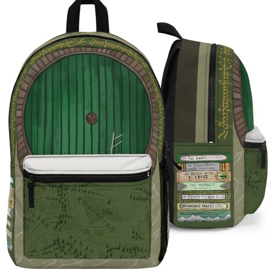 Discover LOTR Hobbit Backpack: Lord of the Rings Book Bag, Middle Earth Shoulder Bag