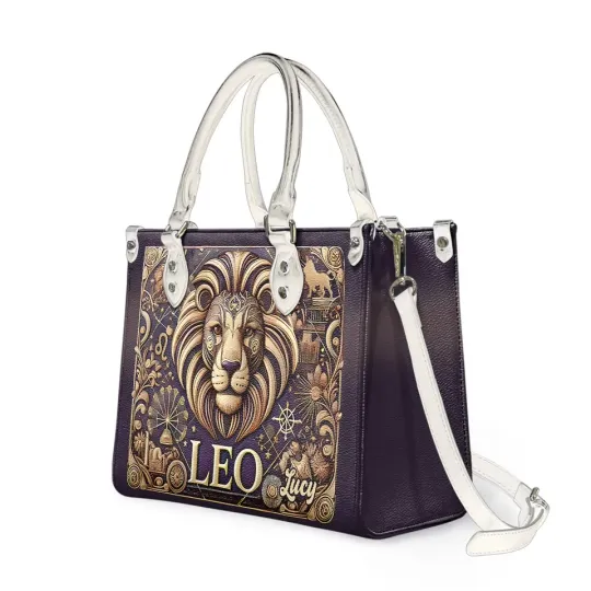 Discover Leo Zodiac Leather Handbag, Women Leather Bag Gift, gift for woman