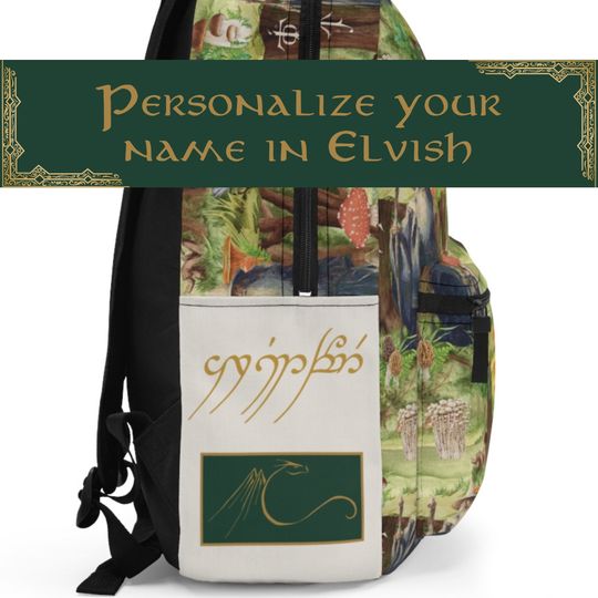 Discover LOTR Hobbit Personalized Backpack: Lord of the Rings Book Bag, Tolkien Bag