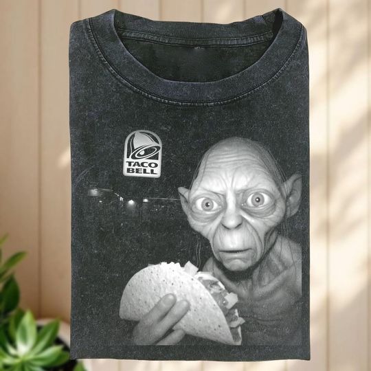 Discover Goblin & Taco Ring Comfort Colors Shirt, Movie Meme Tee, Precious Taco, Movie Shirt, Golum Foodie, Gift for Movie Fans