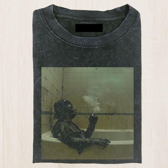 Discover Darth Vader Smoking In Bathtub Comfort Colors Shirt, Star Wars Tee, Funny Dark Side Parody Shirt, Sith Lord Humor Top, Disney Gift