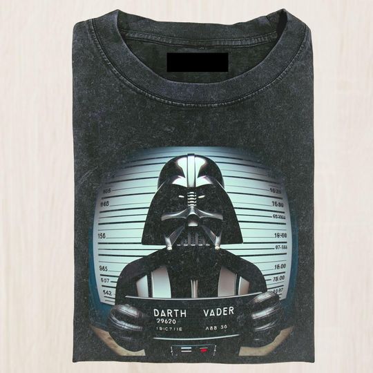 Discover Darth Vader Mugshot Comfort Colors Shirt, Funny Star Wars Villain Tee, Galactic Police Parody Tshirt, Sith Humor Shirt, Gift For Him