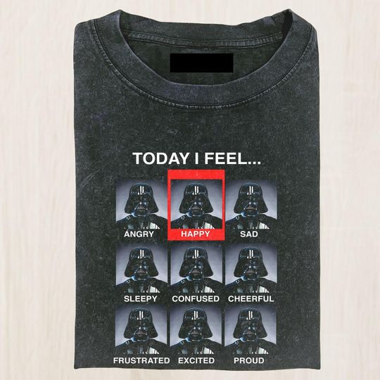 Discover Darth Vader Mood Chart Comfort Colors Shirt, Funny Star Wars Parody Tee, Today I Feel Shirt, Dark Side Humor Tee, Gift For Fan