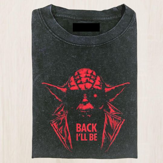 Discover Funny Yoda Comfort Colors Shirt, Star Wars Mashup Tee Shirt, Back I'll Be Tshirt, Vintage Sci Fi Graphic Shirt, Magic Kingdom Gift