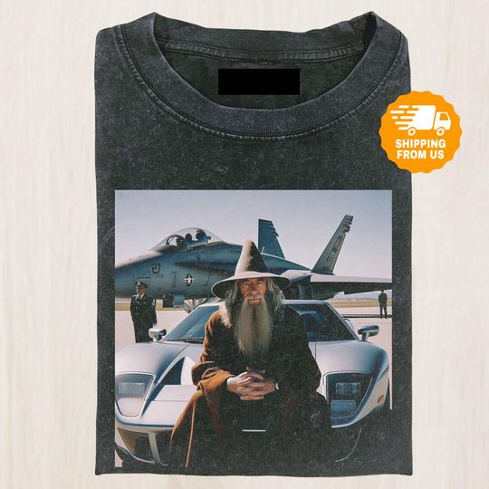 Discover Cool Wizard Comfort Colors Shirt, Fantasy With Supercar Tee, Funny Fantasy Jet Tshirt, Military Wizard Humor Shirt, Gift For Men