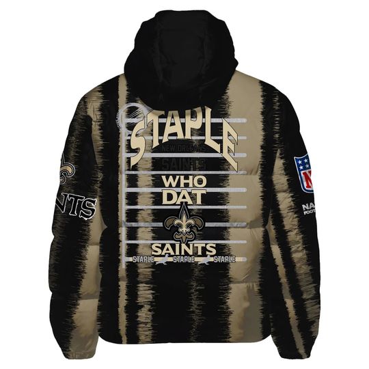 New Orleans Saints Hooded Puffer Jacket, Game Day Jacket