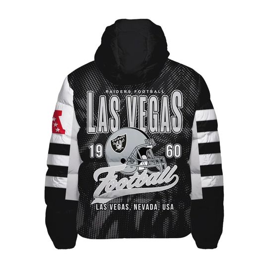 Las Vegas Raiders Cozy Hooded Puffer Jacket, Game Day Jacket