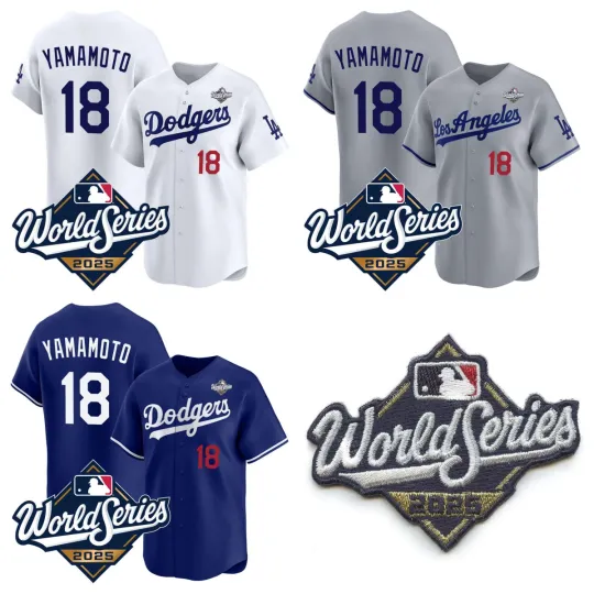 Discover Men's Dodgers #18 Yamamoto 2025 world series Limited All Stitched jersey