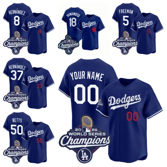 Discover Adult/Youth Dodgers Alternate Royal 2025 World Series Champions Stitched Jersey