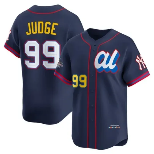 Men's #99 Judge Navy 2025 All-Star Edition Stitched Jersey Custom No Logos