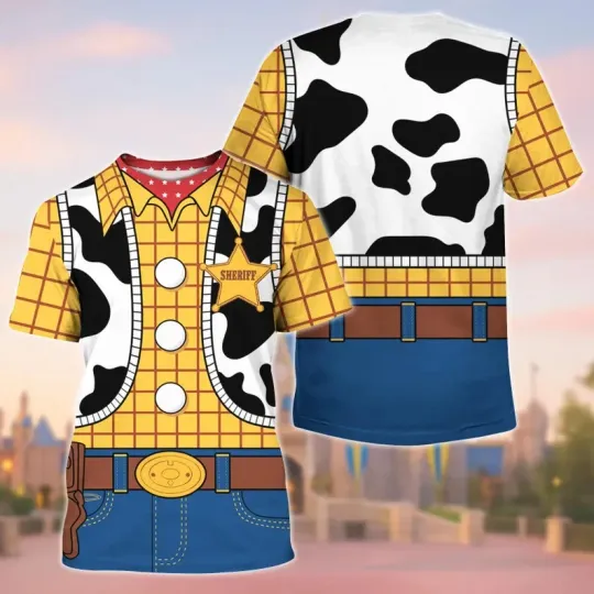 Discover Disney Toy Story Woody Costume Halloween Hawaiian Shirt