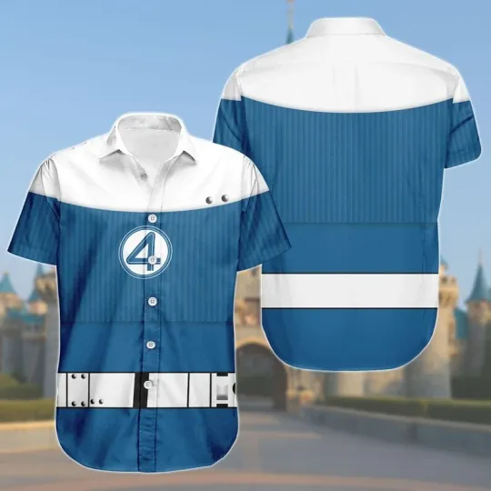 Discover Disney Fantastic Four Sue Storm Invisible Woman Costume Halloween Hawaiian Shirt