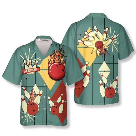Discover Fire Game Retro 50s Bowling Hawaiia