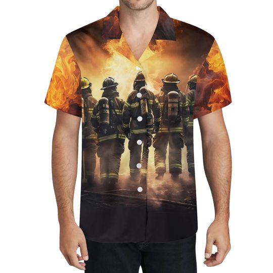 Discover Firefighter Hawaiian Shirt: All-Over Print First Responder Apparel