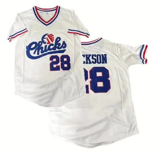 Discover Chicks #28 Jackson Movie Baseball Jersey REPLICA All Size S-5XL