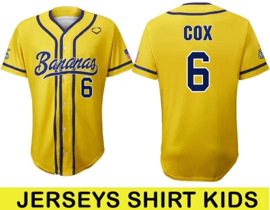 Discover Savannah Bananas RYAN COX #6  Baseball Jersey