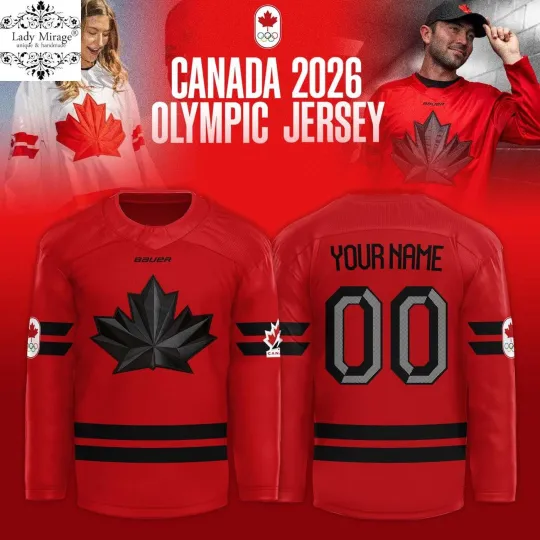 Personalized Hockey Canada Olympic Winter 2026 Hockey Shirt Men's Fan Gear - Red