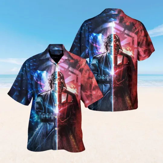 Discover Disney Star Wars Sith Vs Jedi Sci-Fi Aloha Galactic Empire Summer Hawaiian Shirt