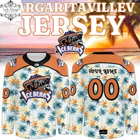 Discover Personalized Knoxville Ice Bears Margaritaville Night 2026 Hockey Shirt Men's