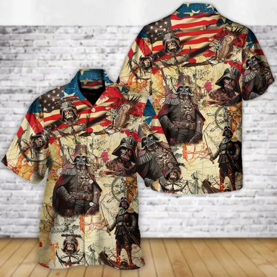 Discover Disney Star Wars Independence Day Darth Vader Hawaiian Shirt Summer Aloha