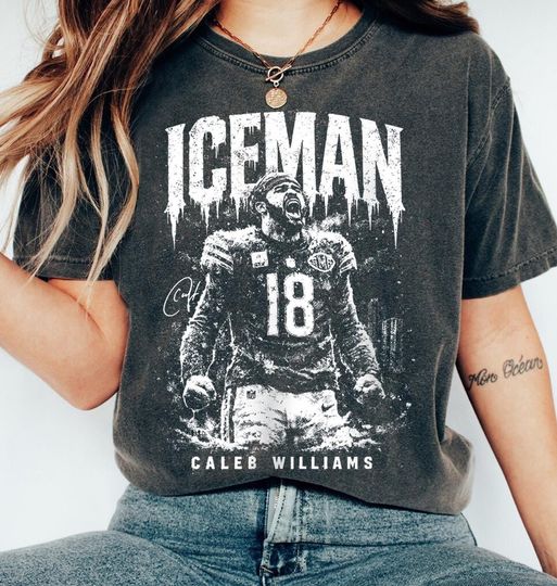 Caleb Williams ICEMAN Shirt, Game Day Football Tee, Caleb Williams ICEMAN vintage Tshirt