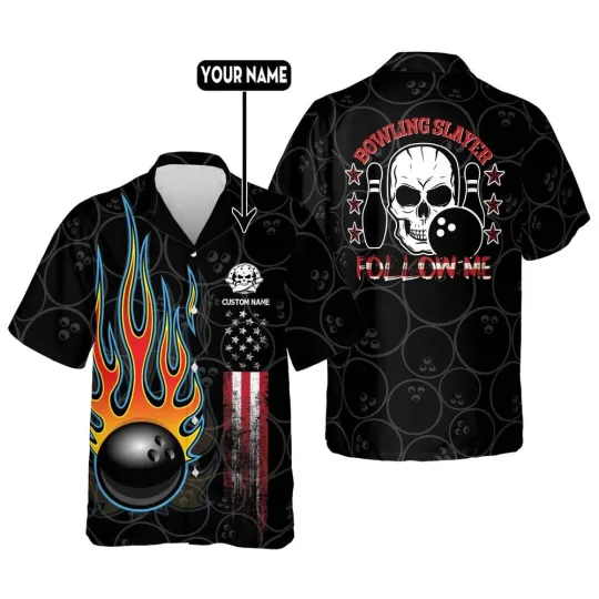 Discover Hawaiian Bowling Shirt Skull Bowling Slayer Hawaiian Shirt Custom Bowling Shirt