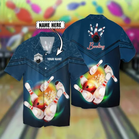 Discover Bowling Ball Hawaiian Shirt, Bowling Ball Aloha Shirt