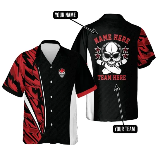 Discover Hawaiian Bowling Shirt Custom Skull Bowling Hawaiian Shirt Custom Bowling Shirt