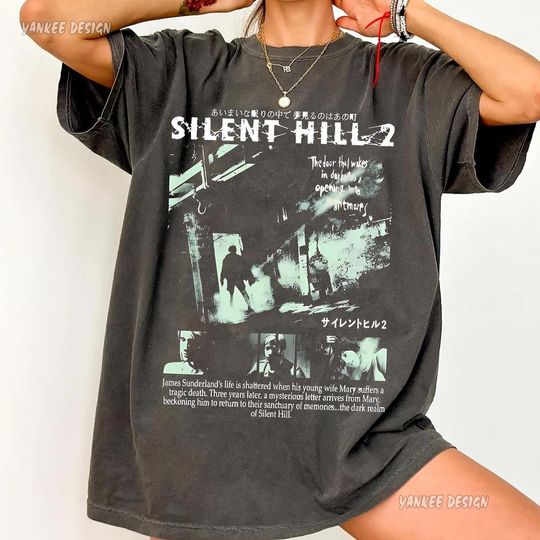 Silent Hill 2 Pyramid Head Shirt, Retro Horror Game Tee, Distressed Gamer Gift, Vintage Scary Shirt for Men Women
